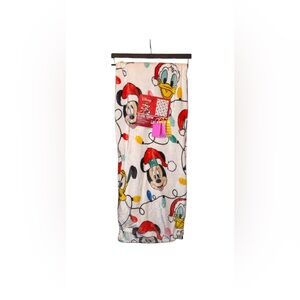 Disney Festive Blanket with Mickey and Donald in Red and White